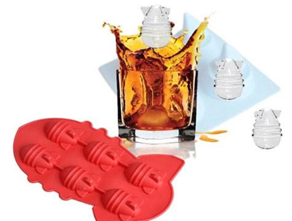 Bomba Füze Şeklinde Silikon 6 Hazneli Çikolata Buz Kalıbı