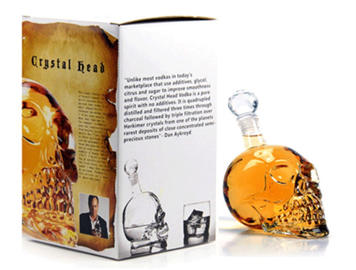 Crystal Head Kuru Kafa Cam Şişe 1000 ml