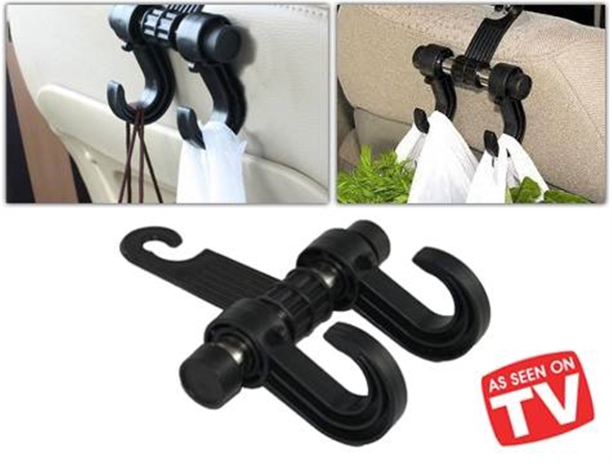 Oto Koltuk Başlığına Takılan Poşet Taşıma 2 Askılı Aparat 1 Adet