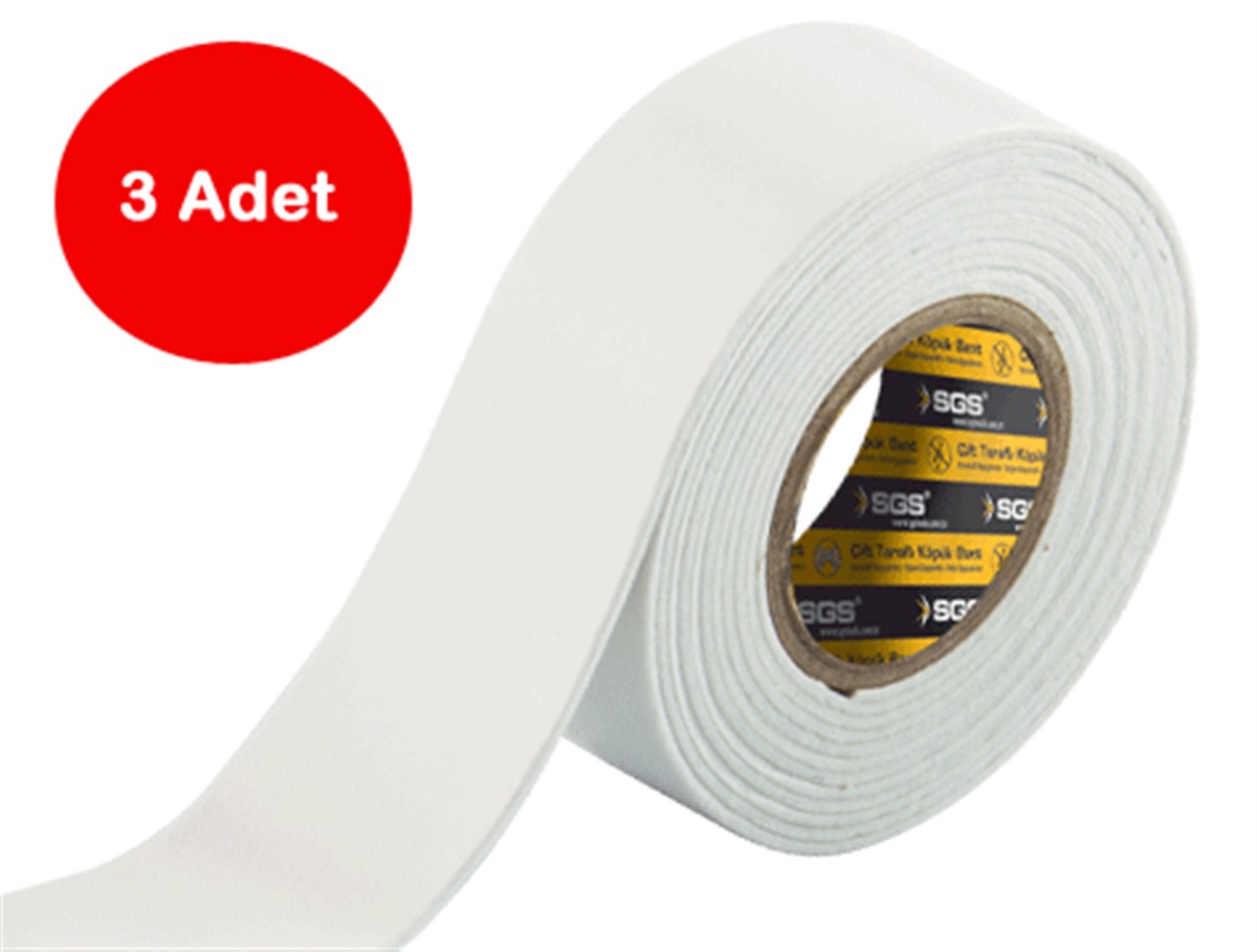 Çift Taraflı Köpük Bant 24 mm X 2 m 3 ADET