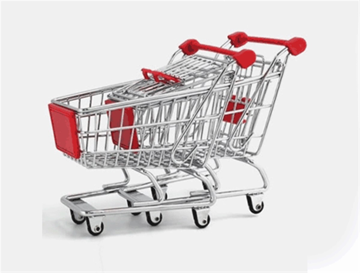 Minyatür Market Arabası Alışveriş Sepeti Kalemlik Asorti