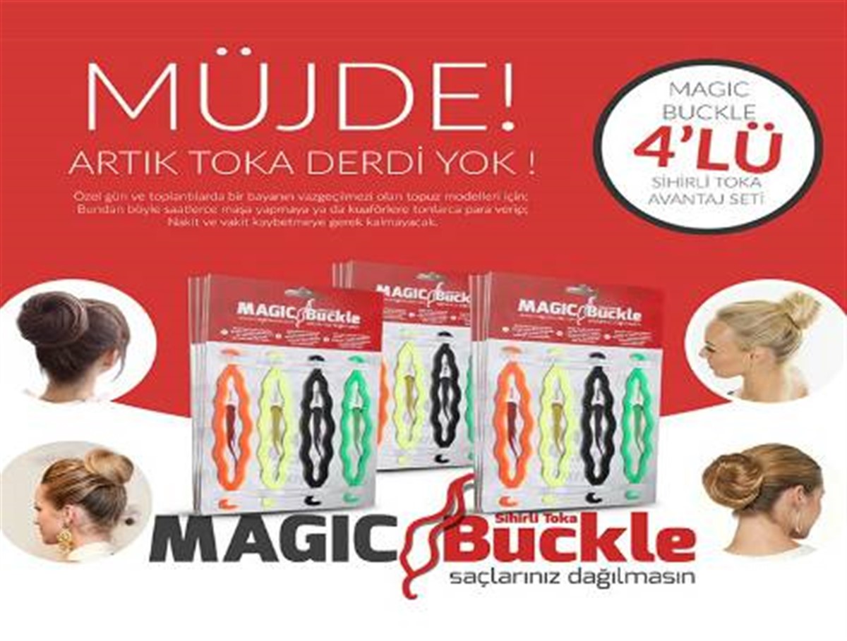 Sihirli Topuz Tokası Magic Buckle 4 Adet