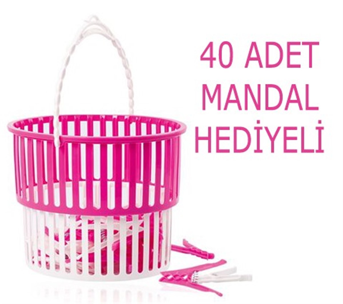 Körüklü Mandal Sepeti 40 Adet Mandal Hediye Asorti