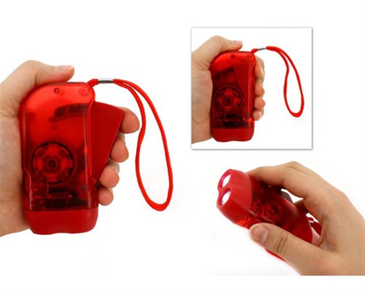 Dinamolu Şarjlı 3 Ledli Fener