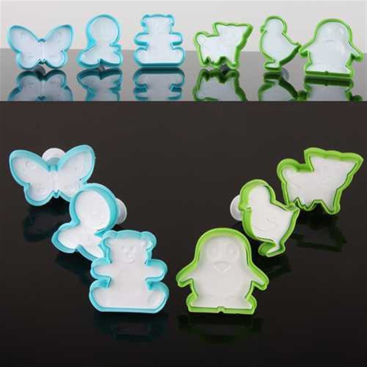 Eğlenceli Kurabiye Kalıpları 3 Adet Asorti