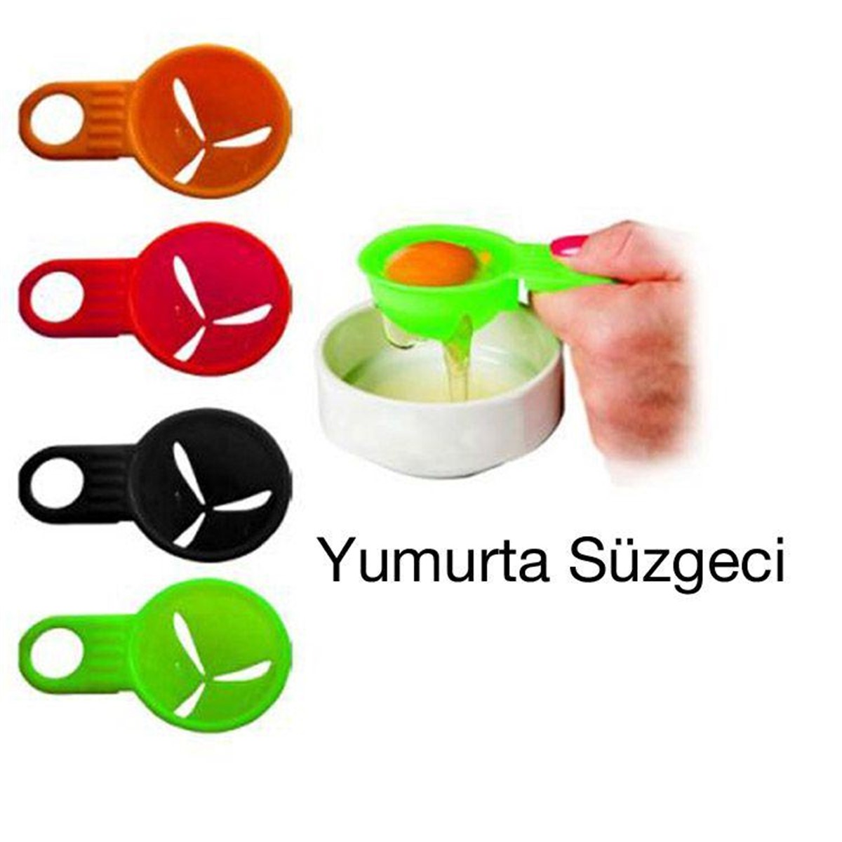Yumurta Süzgeci Yumurta Akı Sarı Ayırıcı Asorti