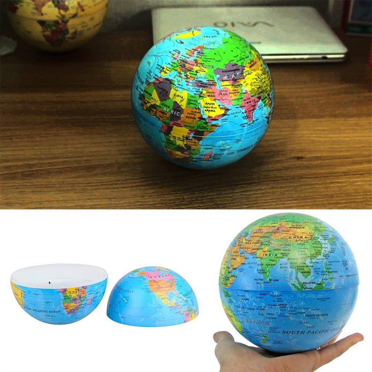 360 Derece Dönen Işıklı Dünya Küresi