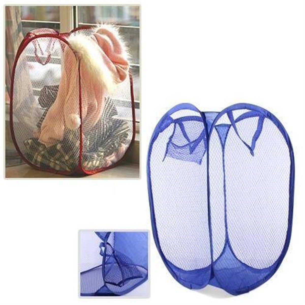 Katlanabilir Esnek Oyuncak Çamaşır Filesi Asorti 40*40*70