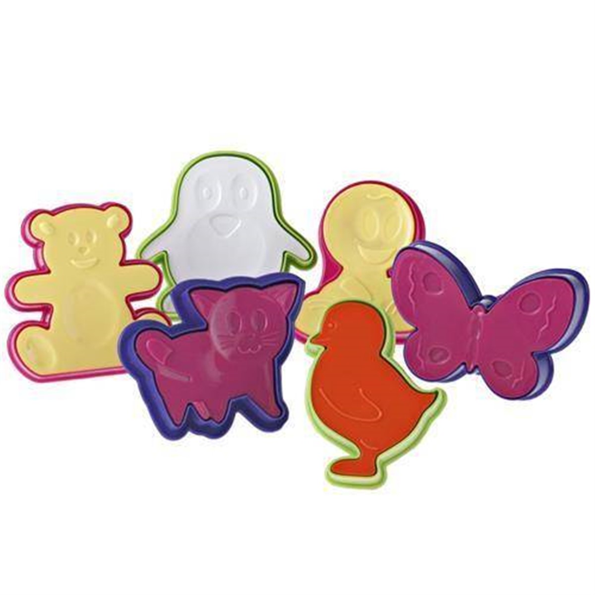 Eğlenceli Figür Kurabiye Kalıbı Cookie Mould 3 Adet Asorti