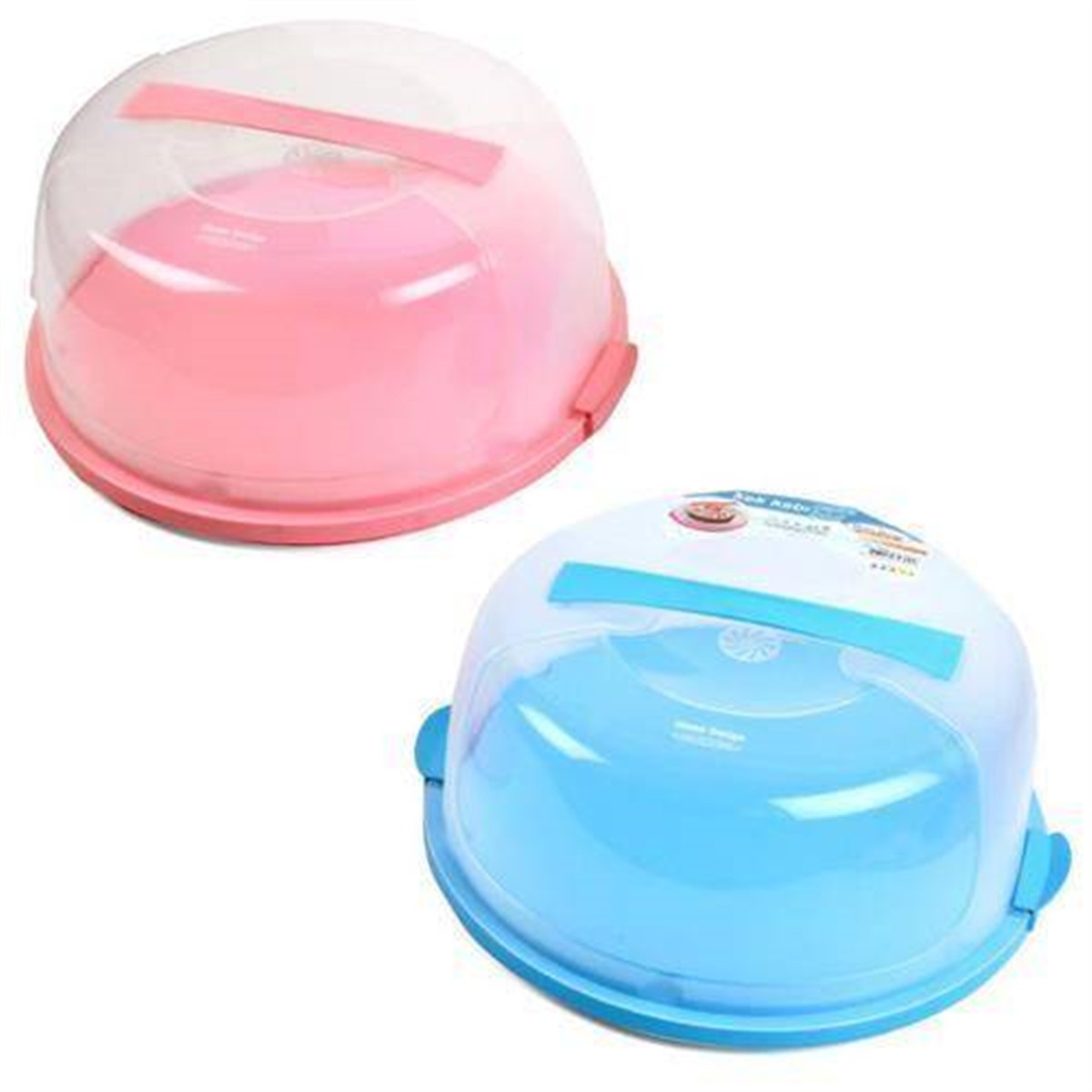 Kilitleme Mekanizmalı Pasta Kek Kabı (30 X 15 cm) Asorti