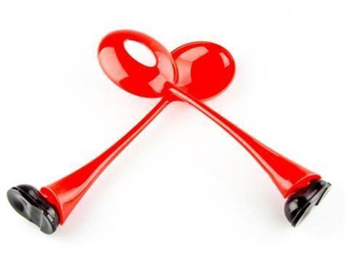 Ayak Tasarımlı Dik Duran Plastik Dekoratif Salata Kaşığı Asorti