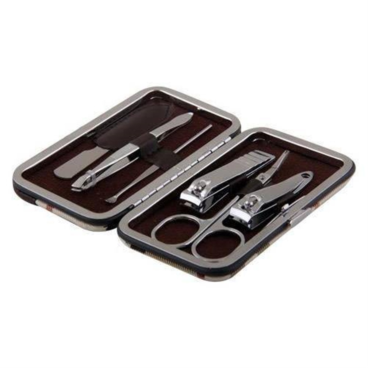 Deri Çantalı 6 Parça Manikür Seti Asorti