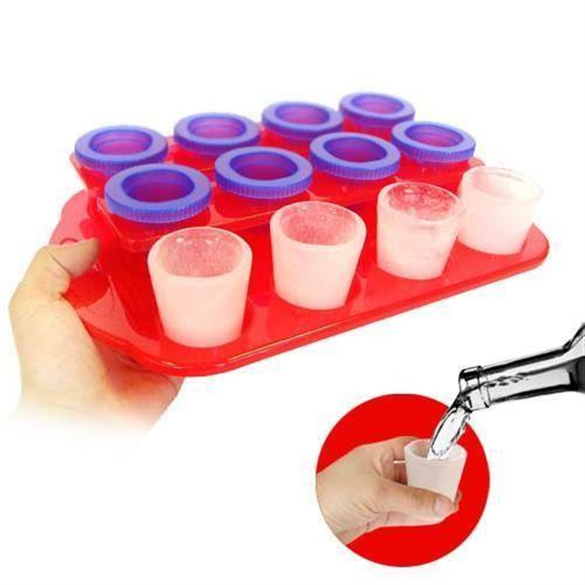 Buz Bardak Kalıbı Ice Shot Glasses 12 Hazneli