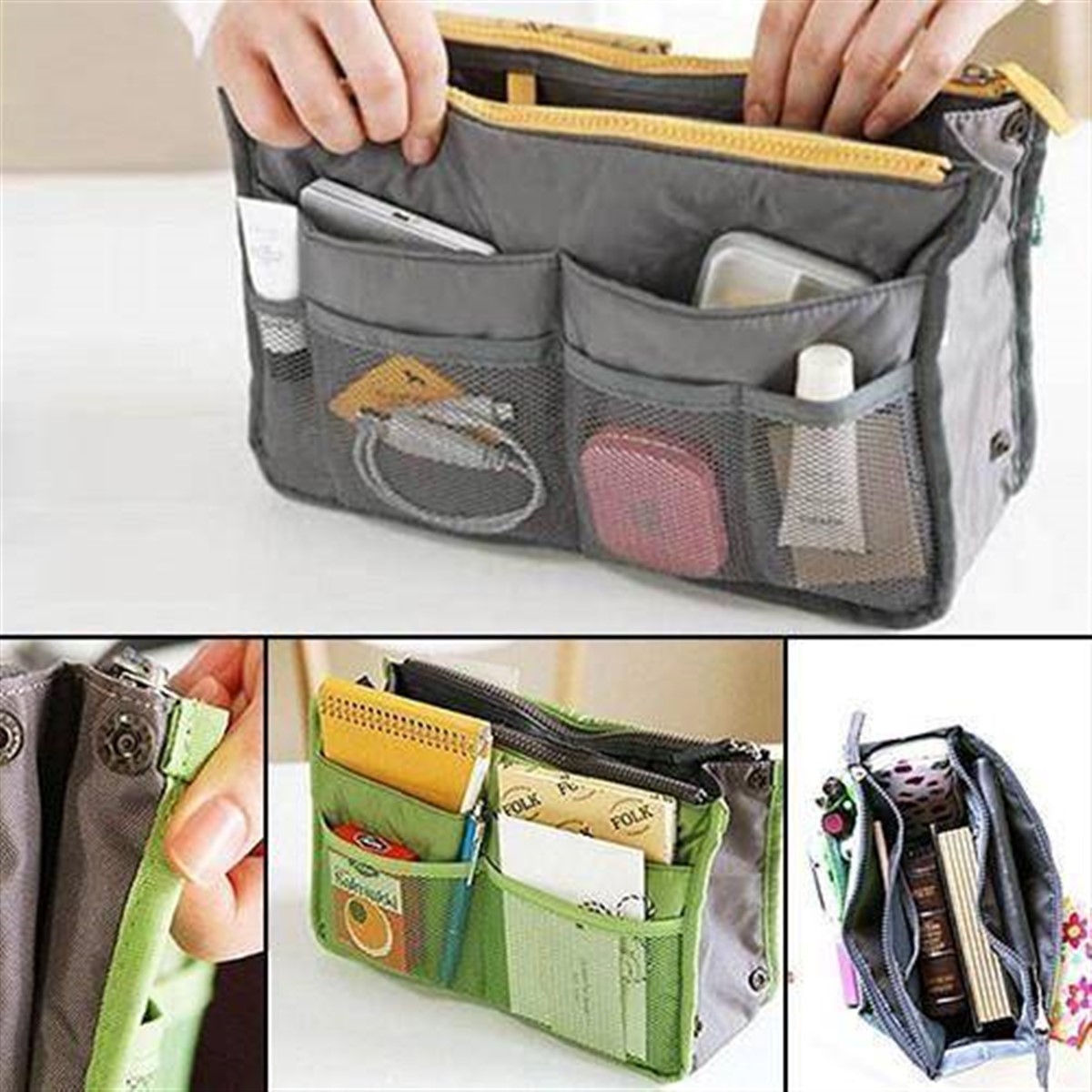 13 Bölmeli Renkli Çanta Organizeri Asorti