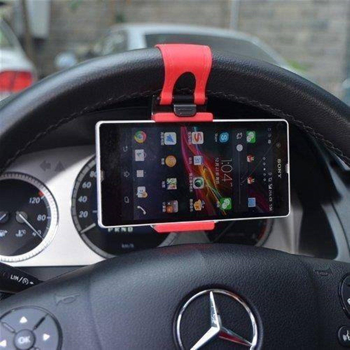 Direksiyon Arası Silikon Kelepçe Yan Telefon Tutucu Asorti