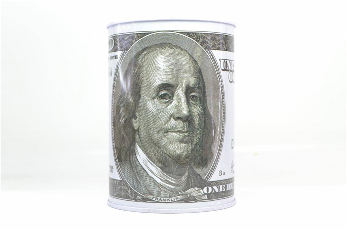 Dolar Euro Tasarımlı Metal Kumbara