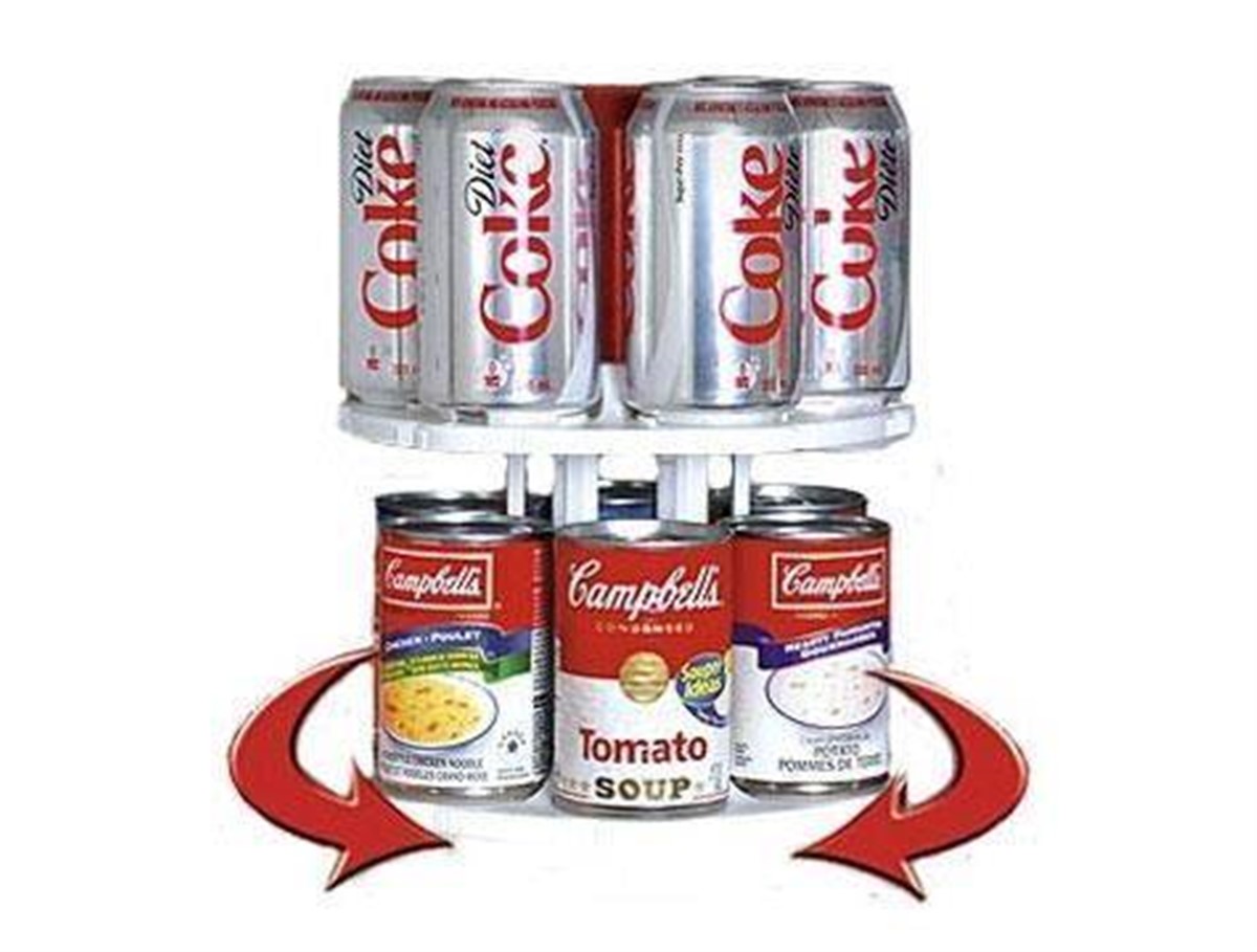 Can Tamer 2 Katlı 360 Derece Döner Konserve ve Kutu İçecek Standı