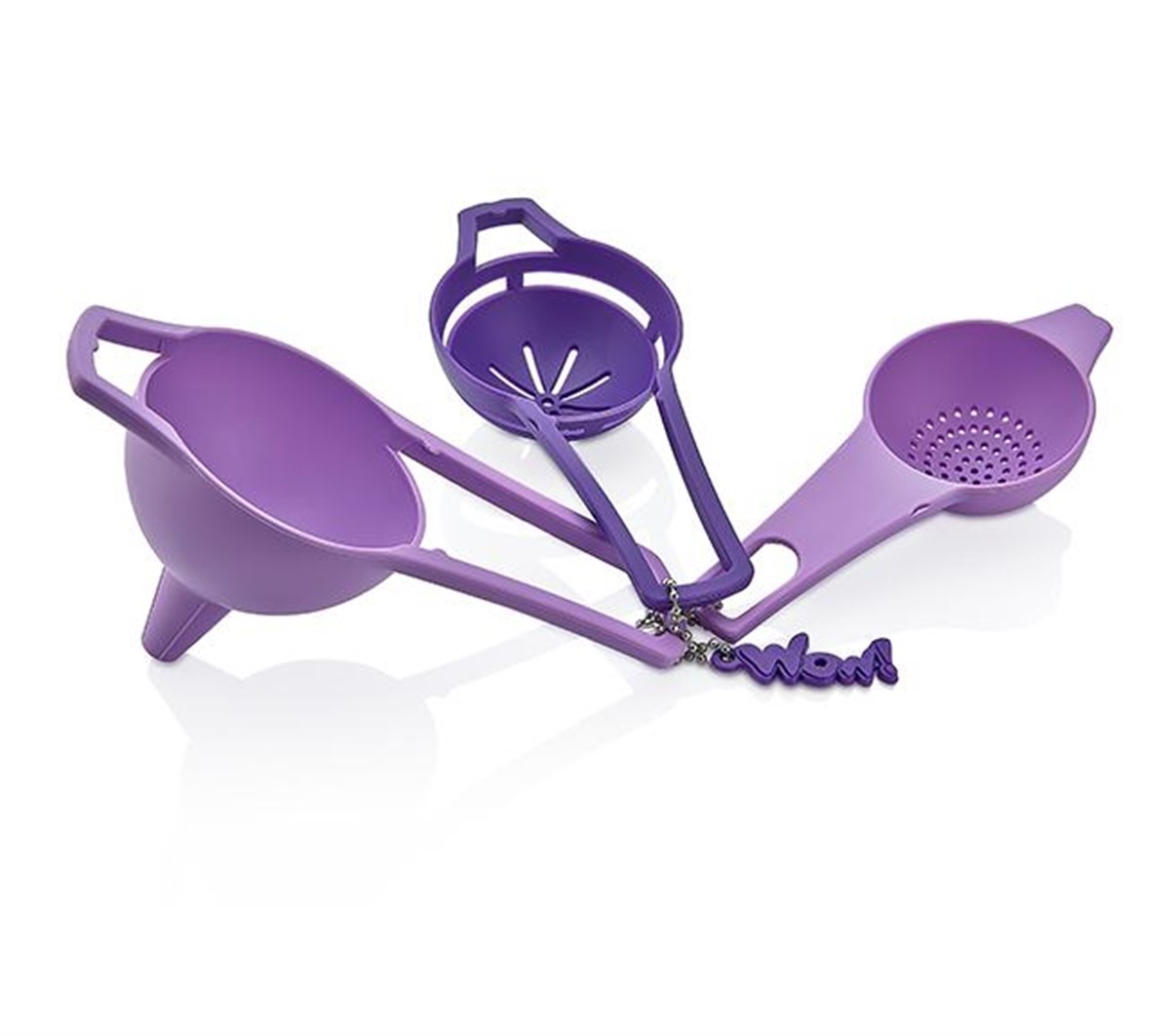 3 lü Pratik Süzgeç Huni Yumurta Ayırıcı Seti Asorti