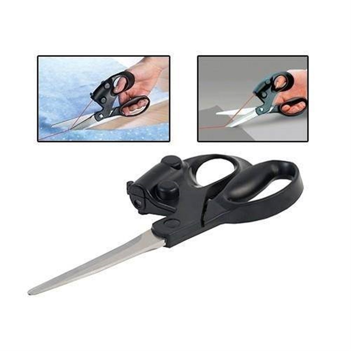 Düzgün Kesme Yardımcısı Lazer Işıklı Makas