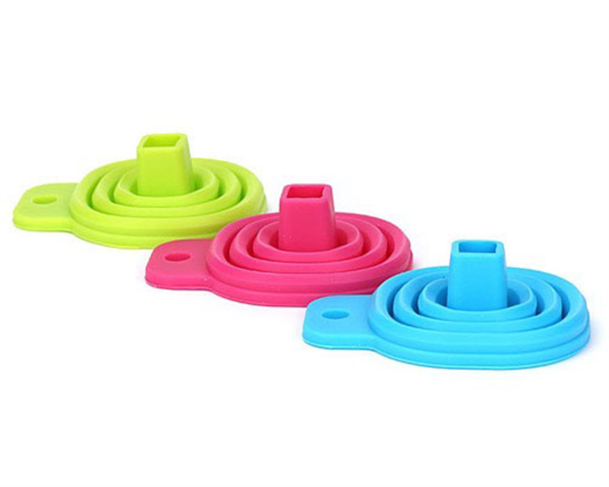 Silicone Folding Funnel Katlanır Huni Asorti