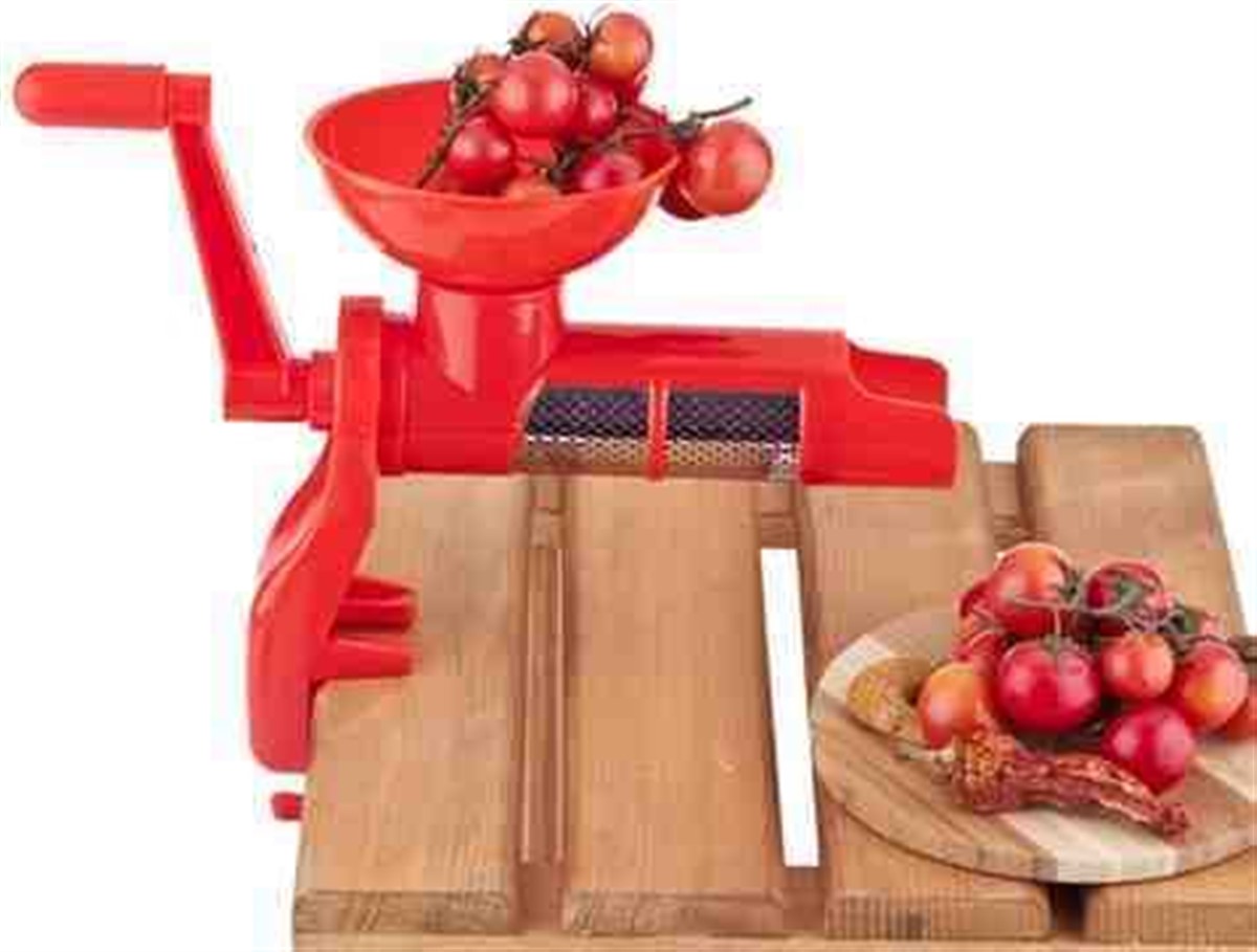 Ev Tipi Kollu Mengeneli Domates Salça Yapma Makinası
