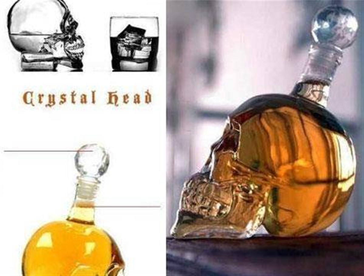 Crystal Head Kuru Kafa Cam Şişe 350ML