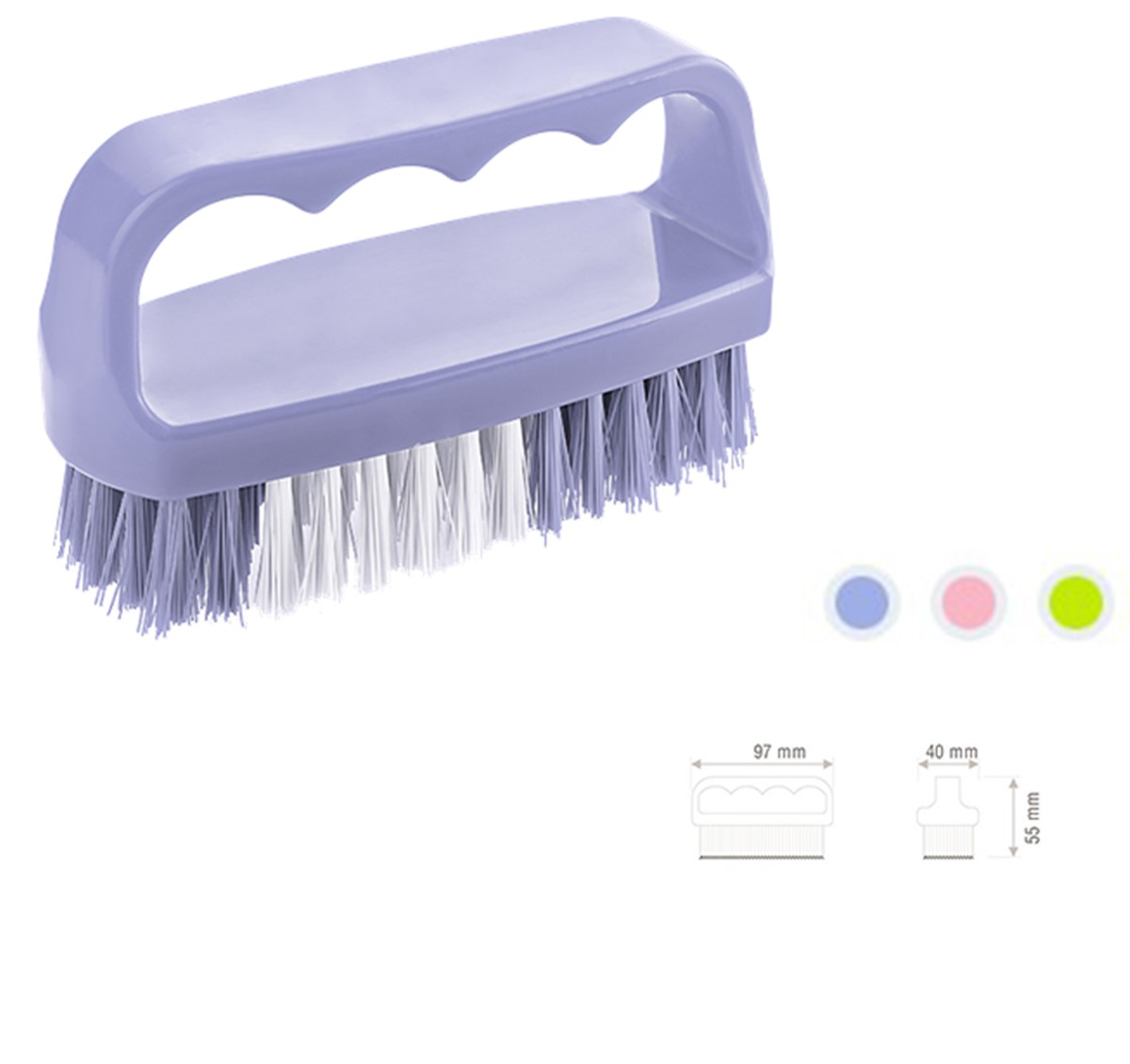 Plastik Tırnak Yaka Fırçası Asorti