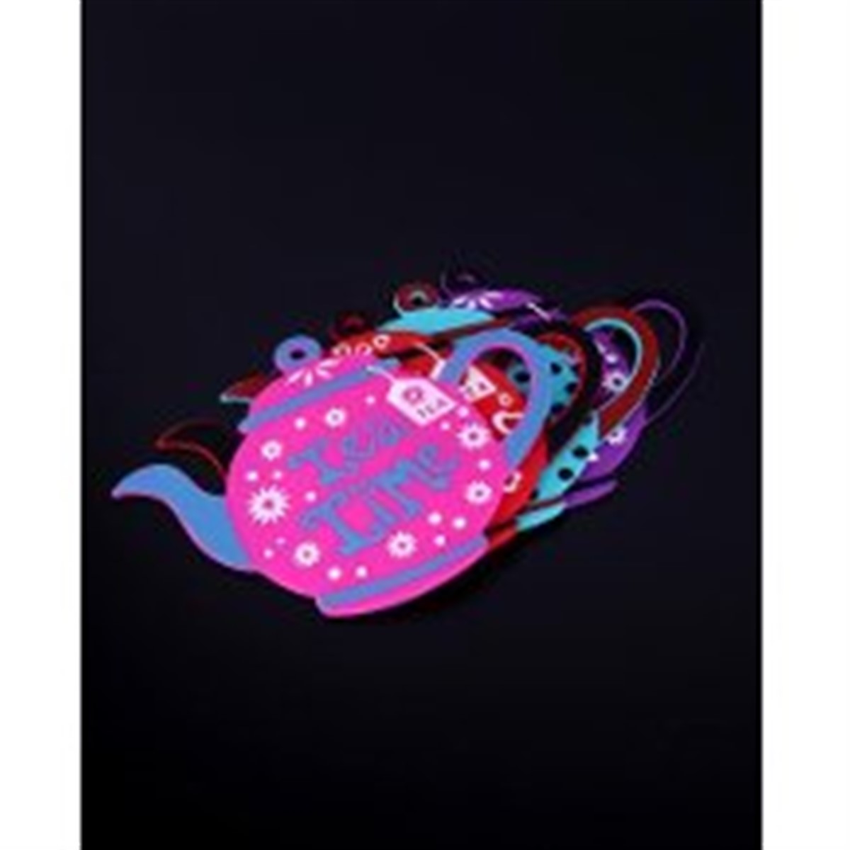 Çay Saati Yazılı Çaydanlık Şeklinde Silikon Nihale Asorti