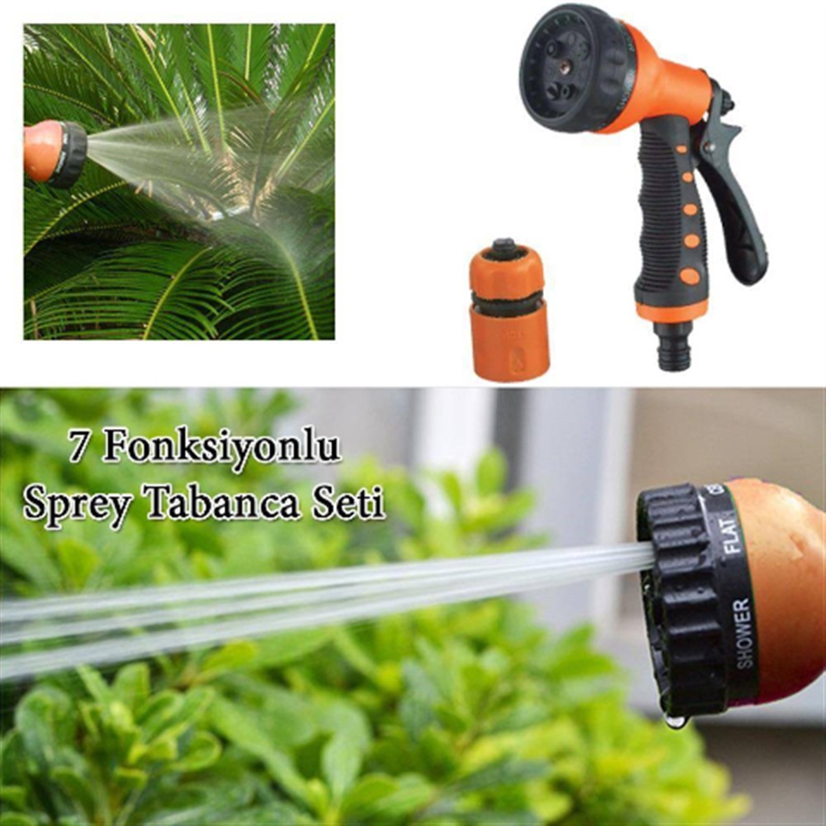 Tetikli 7 Fonksiyonlu Otomatik Sprey Su Tabanca