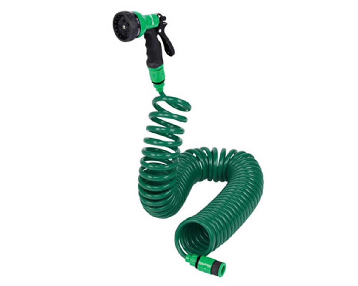 4 Fonksiyonlu Sulama Tabancalı Spiral Hortum Seti 30 Metre