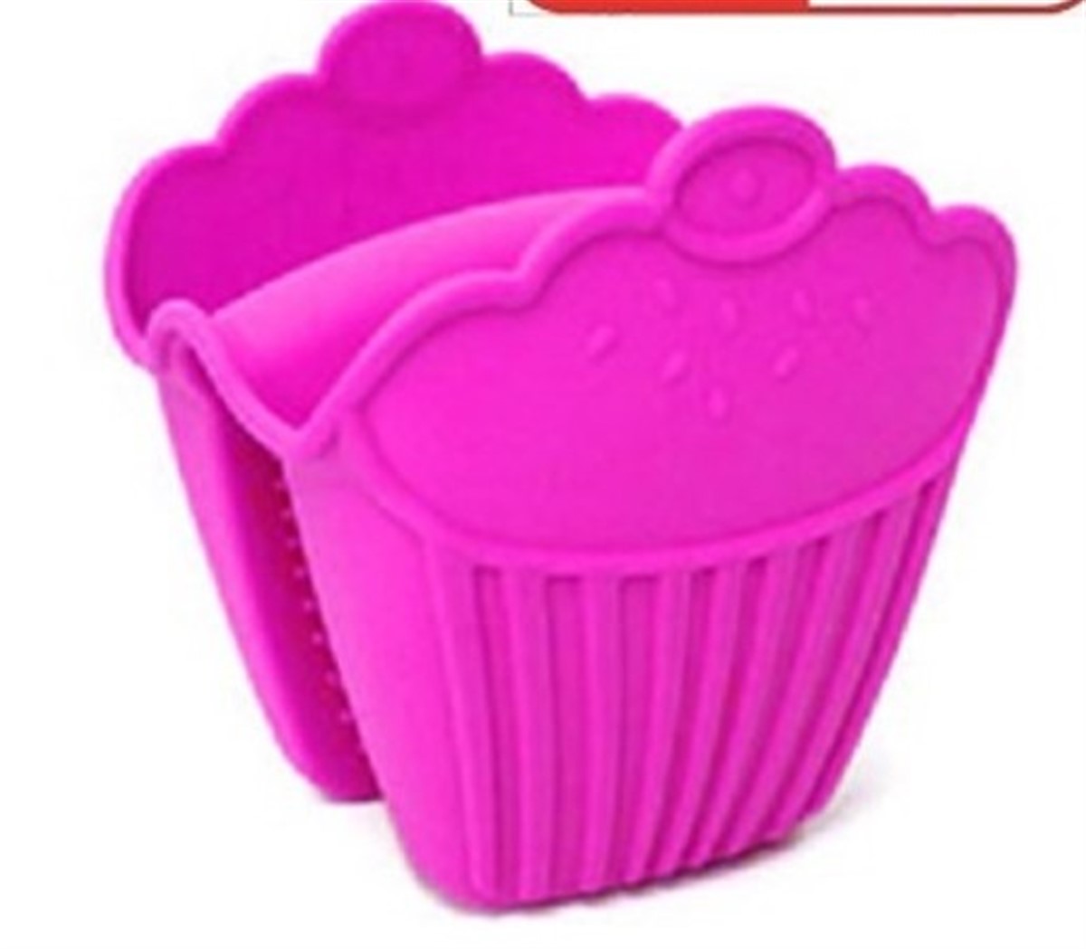 Cupcake Desenli Silikon Fırın Eldiveni Asorti