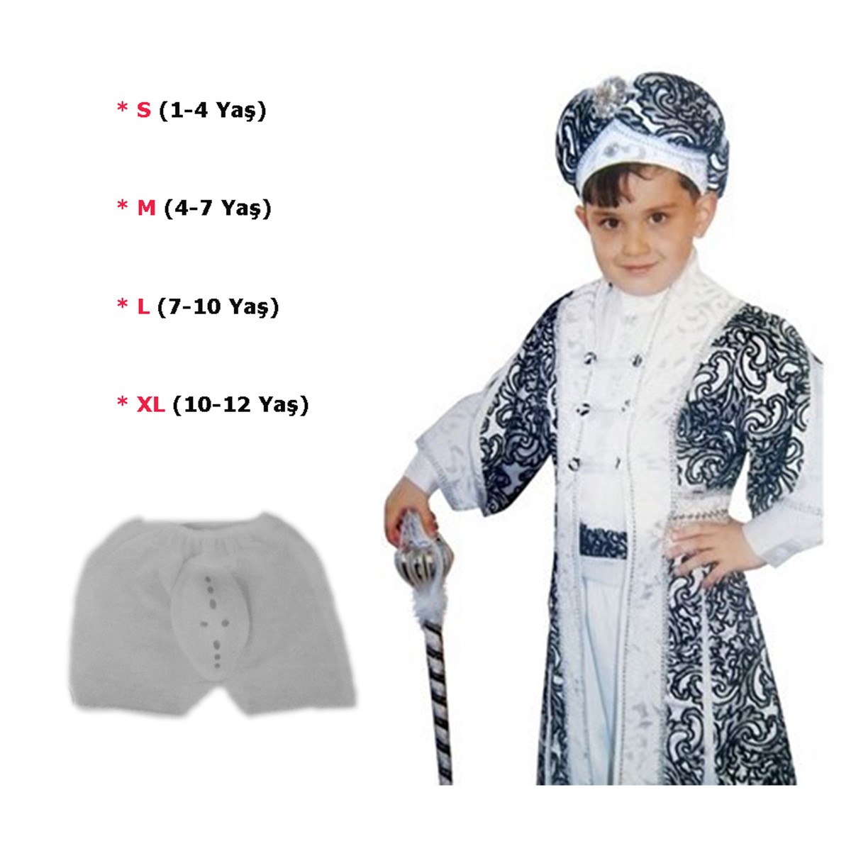 Kasık Koruyuculu Kullan At Sünnet Külodu 2-3 Adet 4 Beden