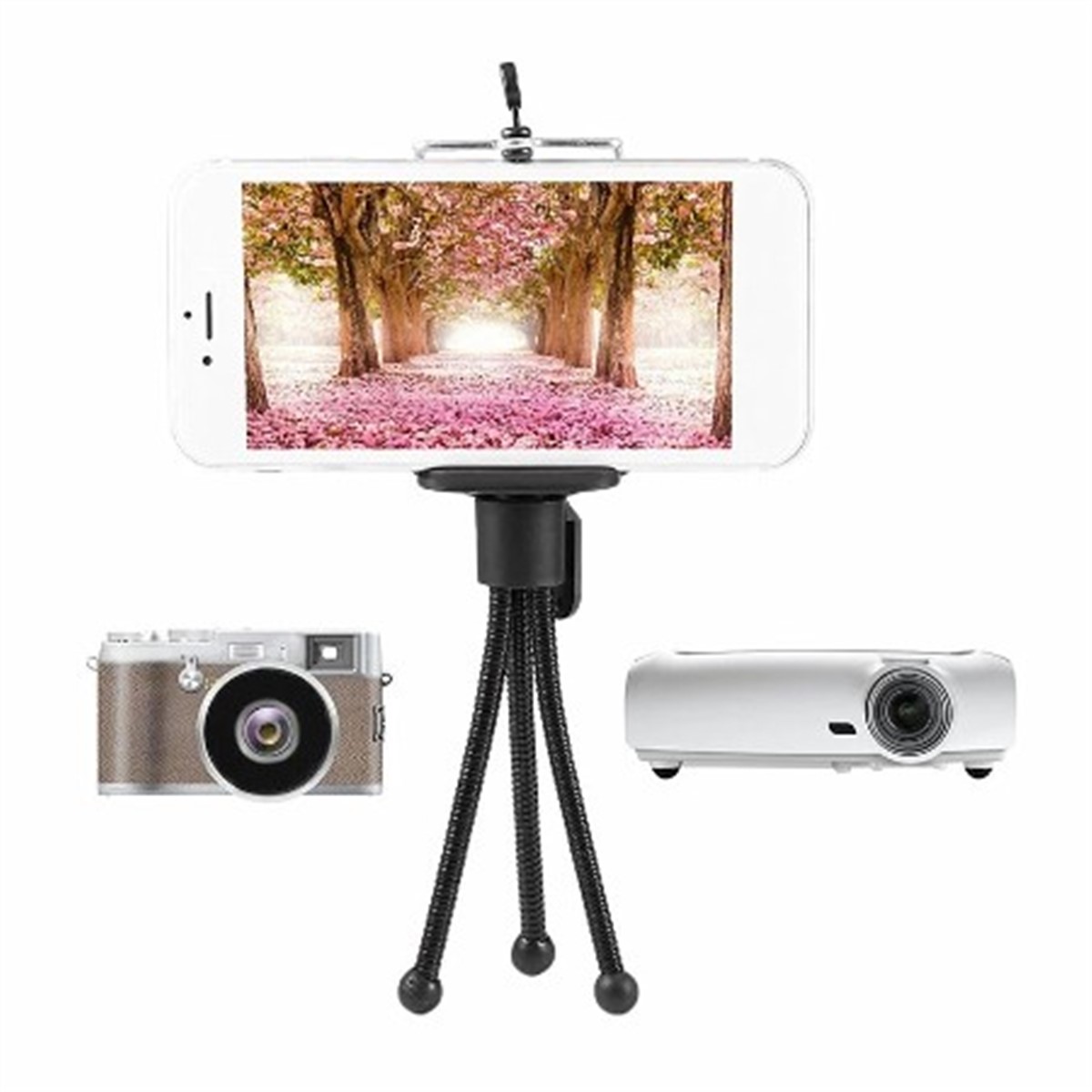 Esnek Metal Akrobatik Telefon Tutucu Mini Tripod Başlık