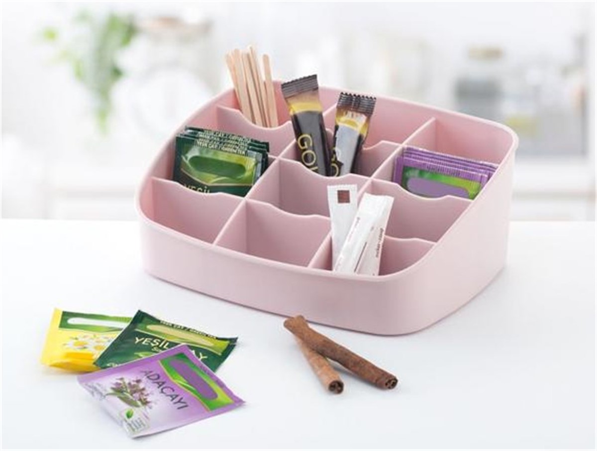 Tea Bag Poşet Çay Kahve Organizeri 12 Bölmeli Asorti