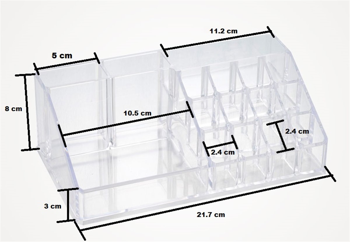 16 Bölmeli Şeffaf Akrilik Makyaj Malzeme Düzenleyici