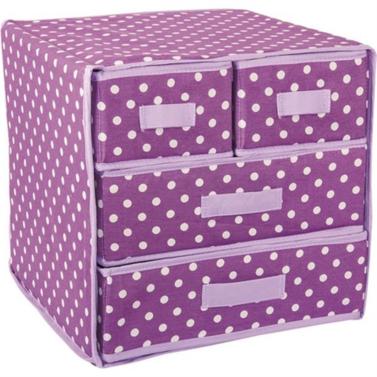 Katlanabilir 3 Katlı 4 Bölmeli Bez Çekmece Asorti