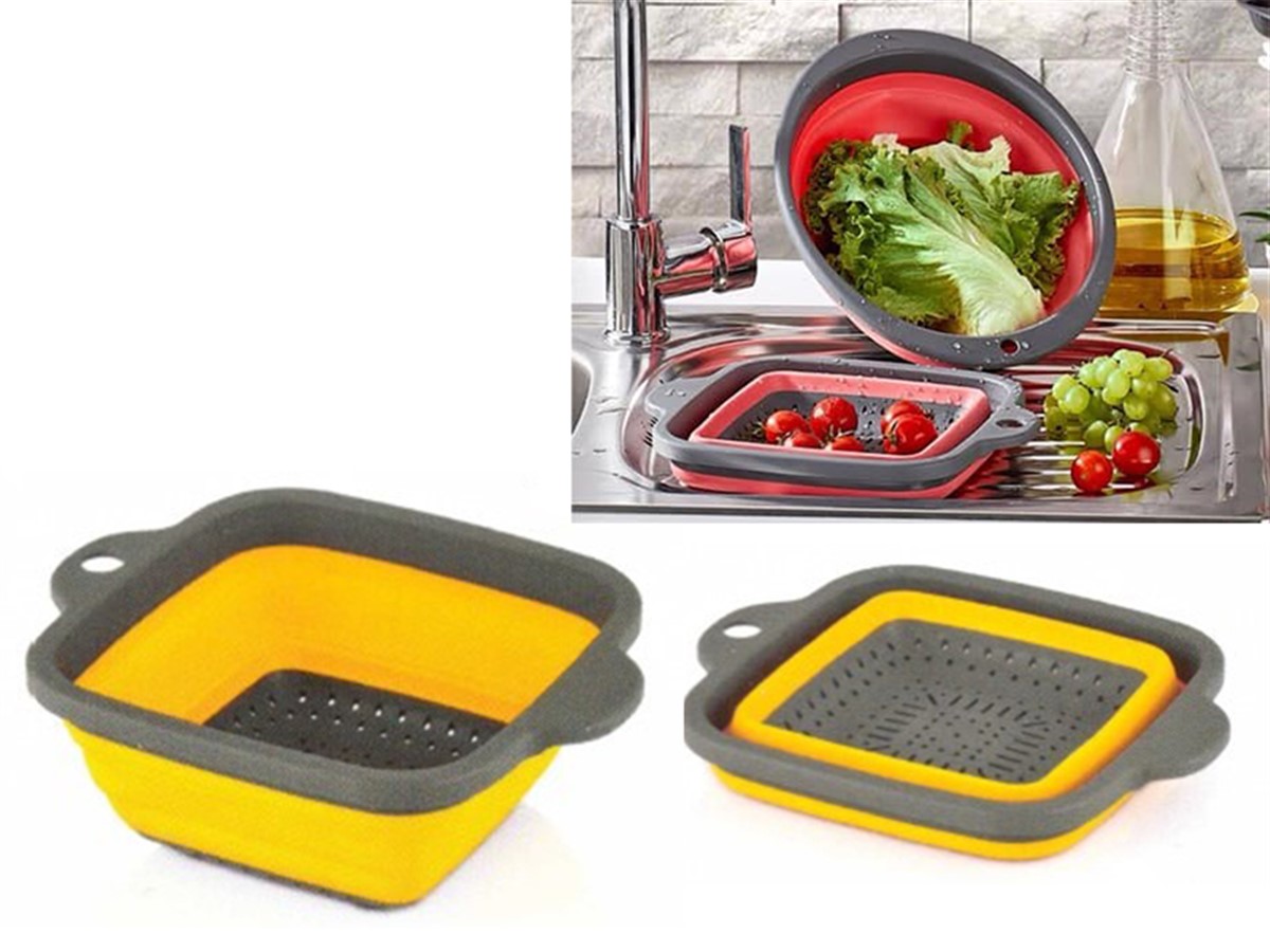 Pratik Kare Akordiyon Ayarlanabilir Süzgeç Sepet Asorti