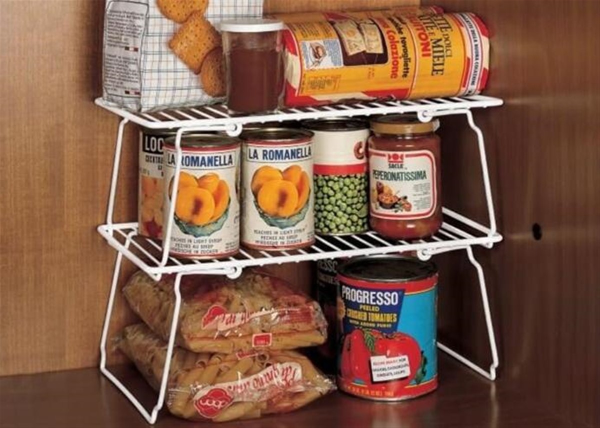 Dolap İçi Raf Düzenleyici Tek Katlı Metal Tel Raf Asorti