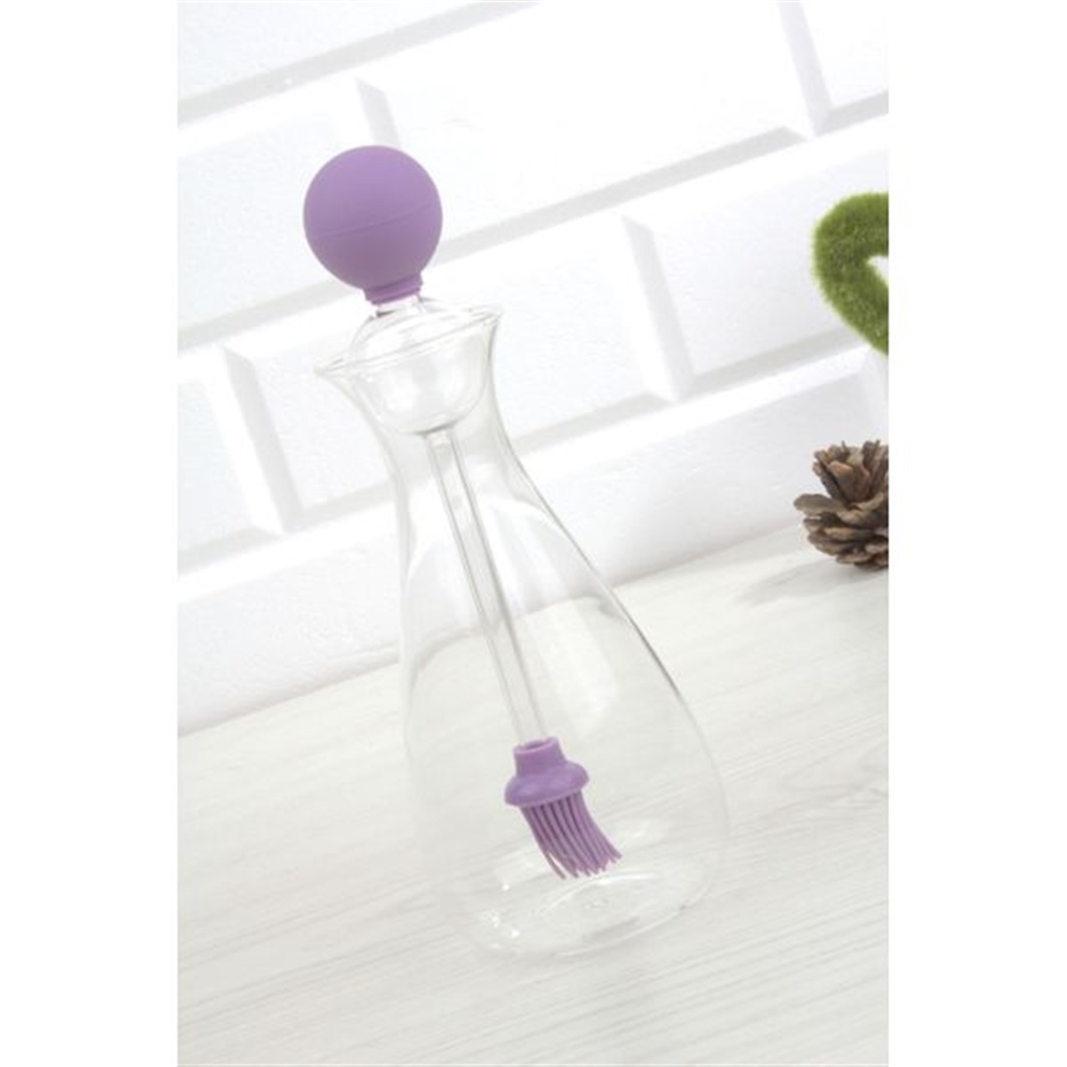 Pompalı Yağlık Silikon Fırçalı Geniş Hazneli Asorti