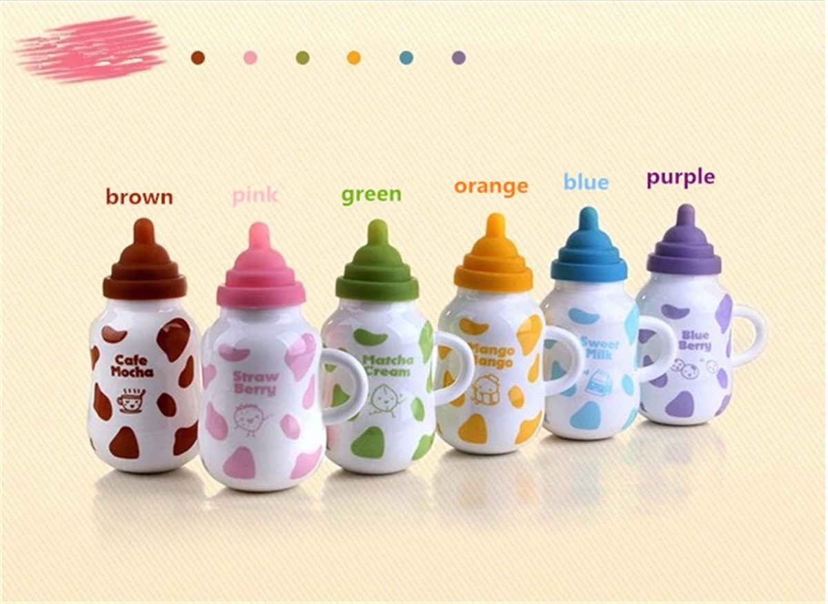 Silikon Biberon Kapaklı Yaratıcı Kupa Bardak Pembe