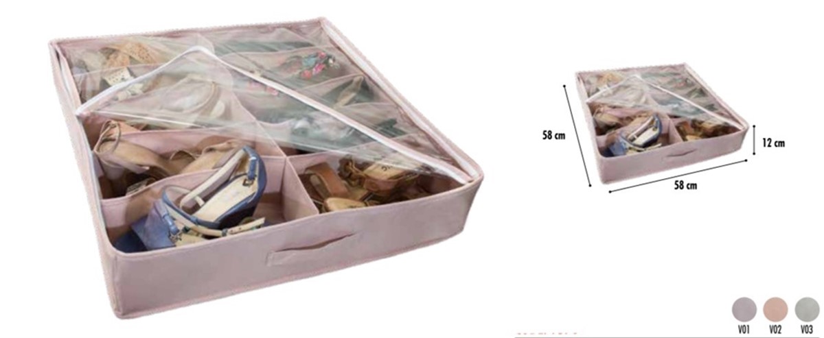 10 Bölmeli Taşınabilir Ayakkabı Hurcu Saklama Çantası Asorti