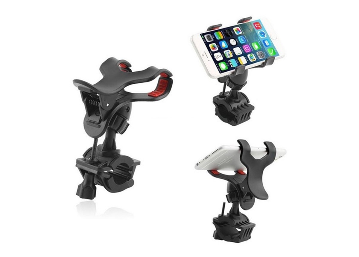 360 Derece Dönebilen Mandallı Bisiklet Telefon Tutucu