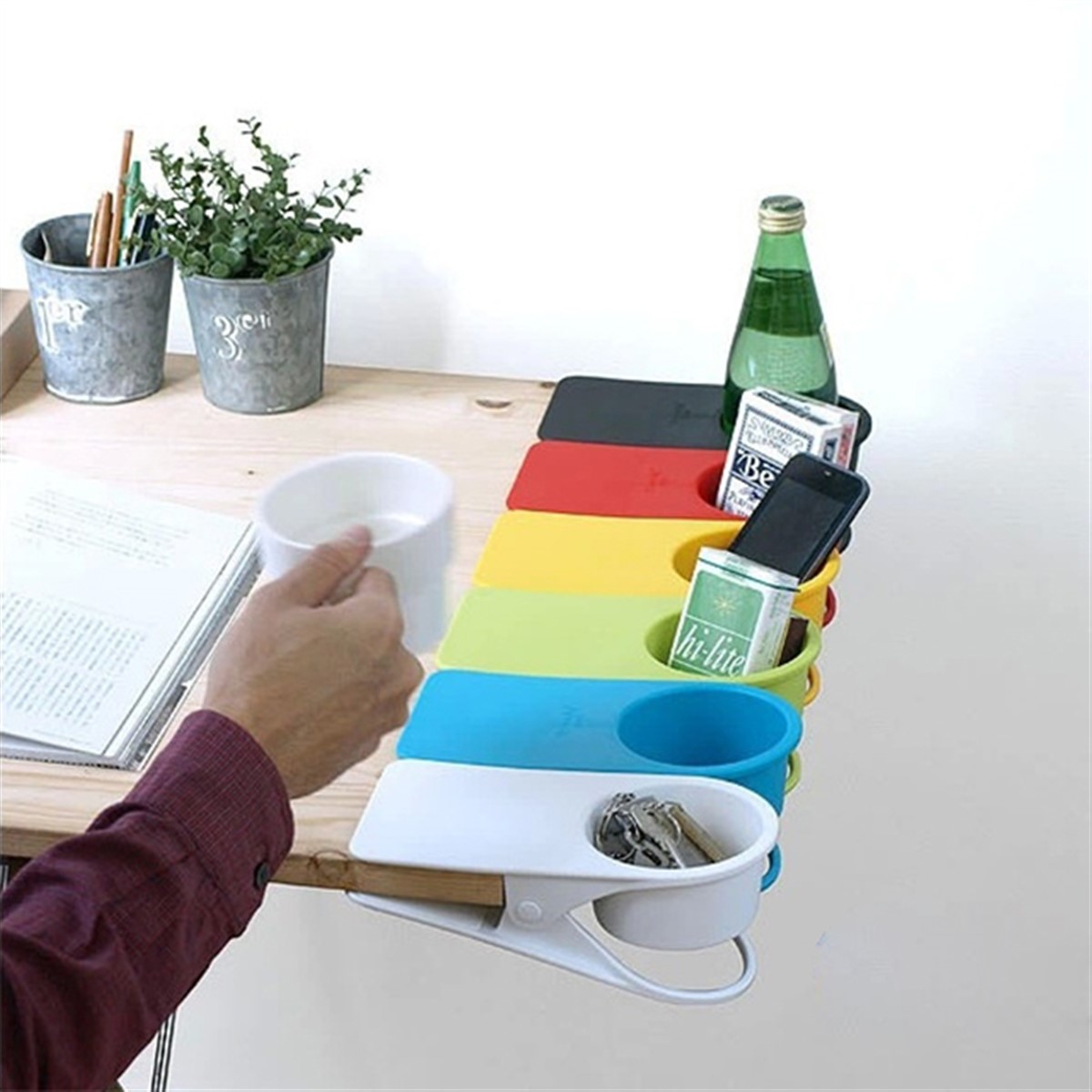 Masa Kenarı Bardak Tutucu Büyük Boy 1 Adet Asorti