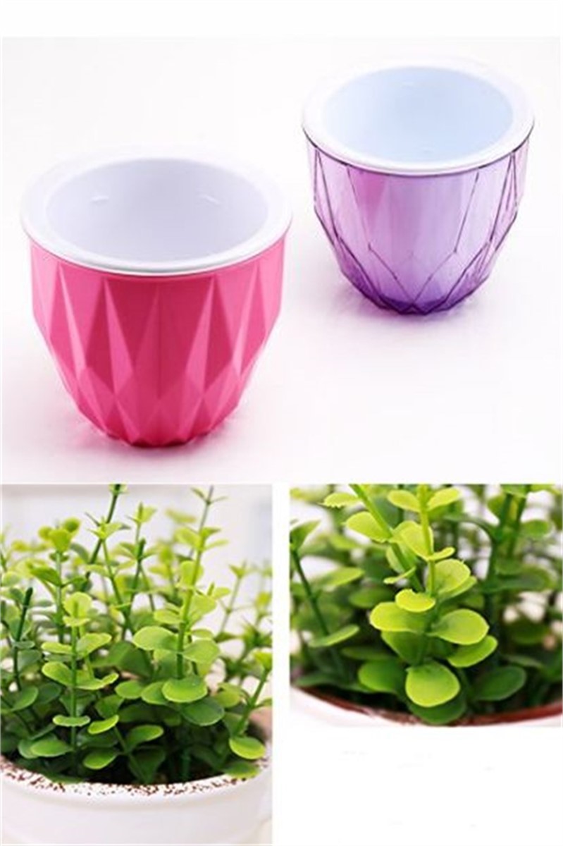 Şık Dekoratif Prizma Model Saksı Orta Boy 1 Adet Asorti