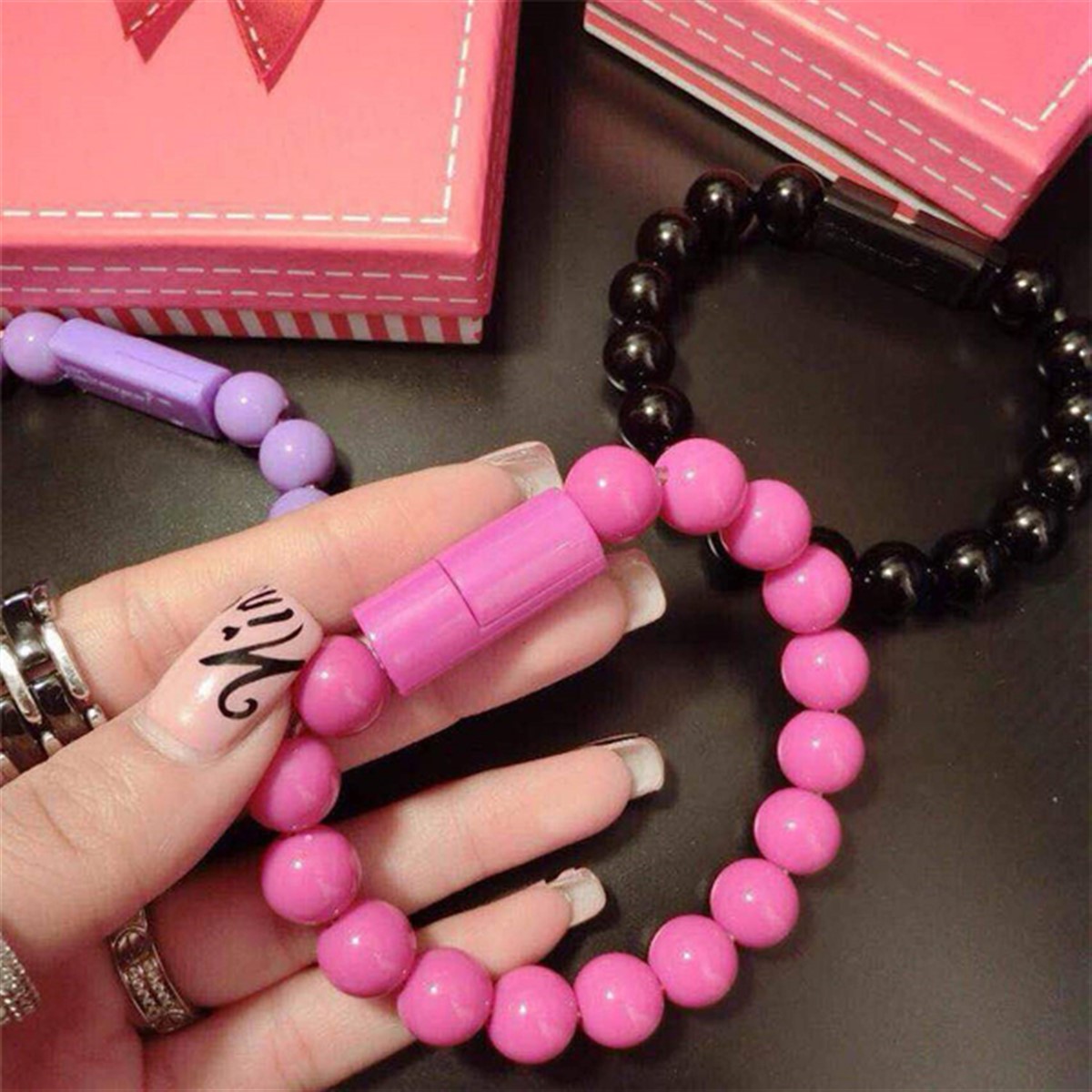 Yeni Trend Bileklik Şarj Data Kablosu Android Asorti