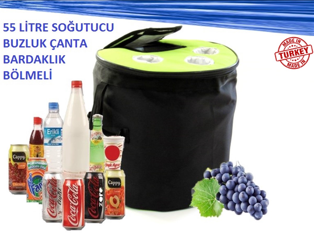 55 Litre Hazneli Silindir Soğutuculu Piknik Seyahat Bagaj Çantası